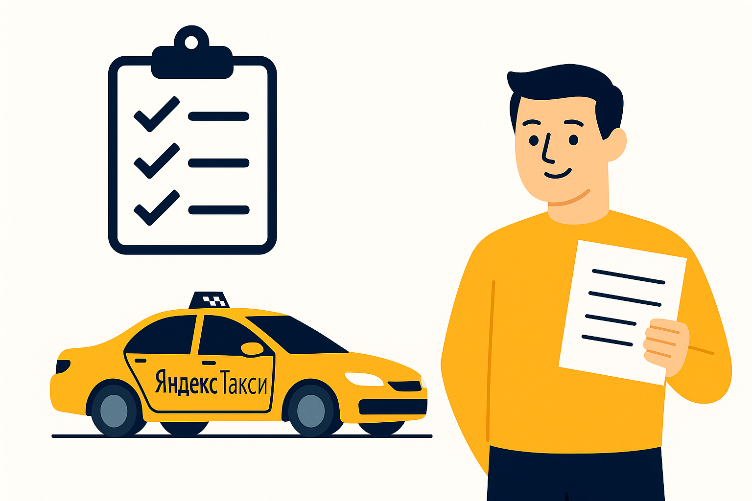 Какие документы нужны для работы в Яндекс Такси